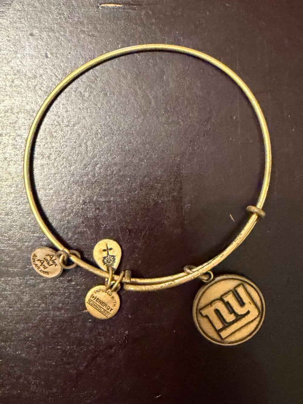 NY Giants Alex and Ani Bracelet, Gold